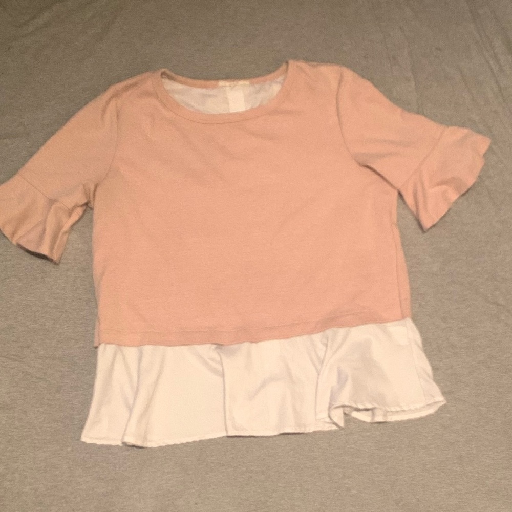 Pink and White Top